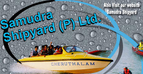 Samudra Engineering Company Kerala, India - manufacturers of fibre glass boats, frp, speed boats, and canoes for water sports, fishing, tourists, ambulance etc. Also making dive equipment, para sails and insulated containers.